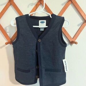 NWT Old Navy Blue Vest 12-18 month